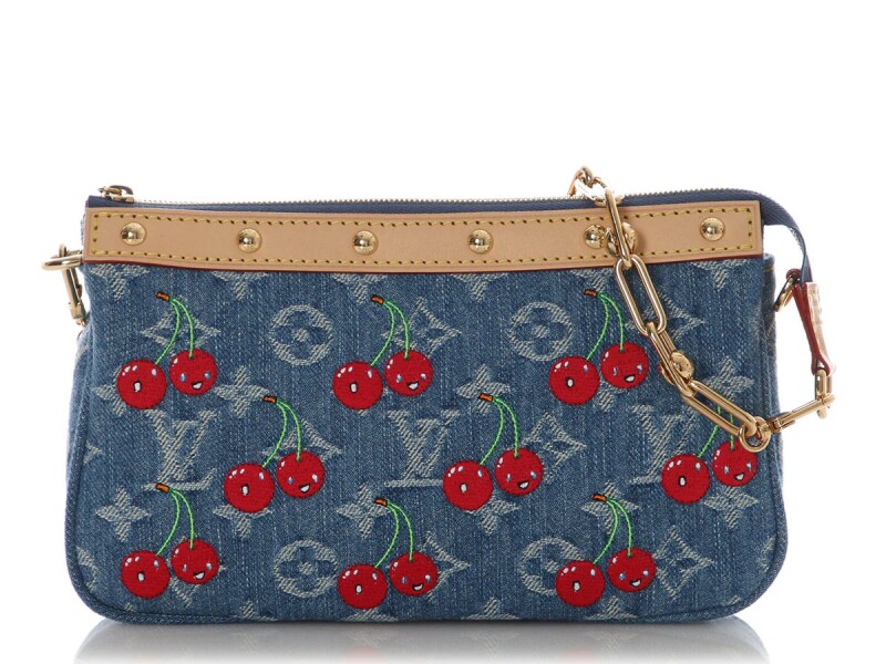 Louis Vuitton Takashi Murakami Monogram Denim Cerises Pochette